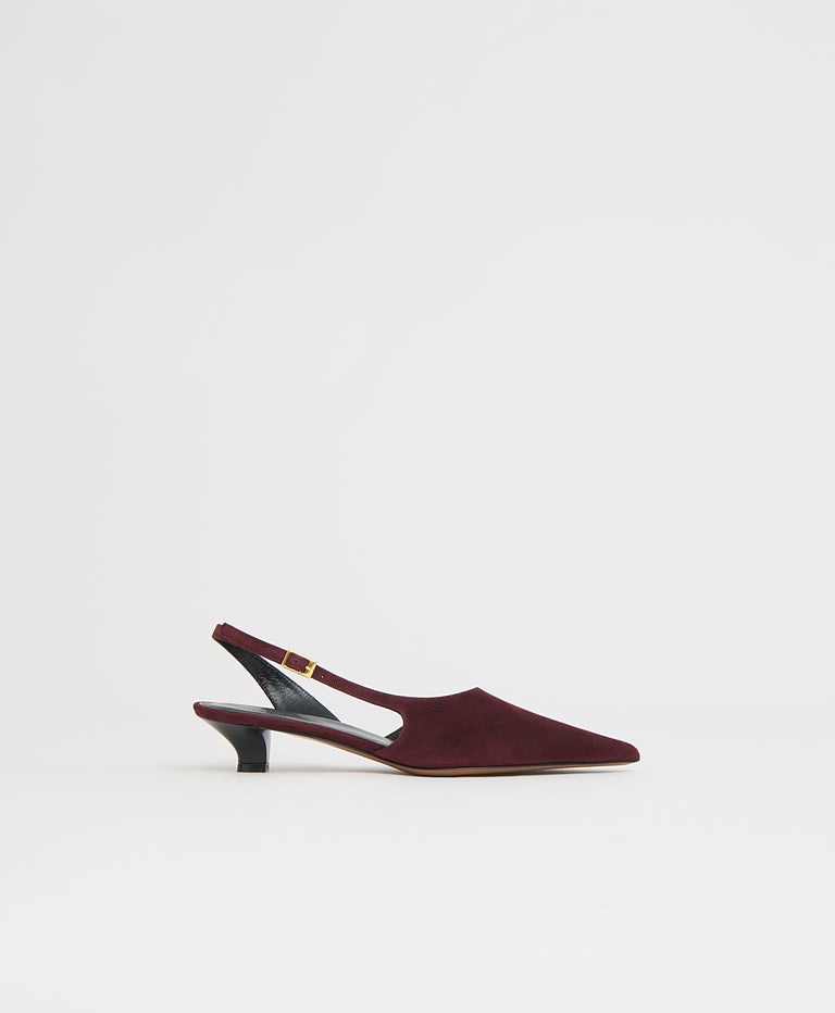 Anna Slingback - Plum Suede