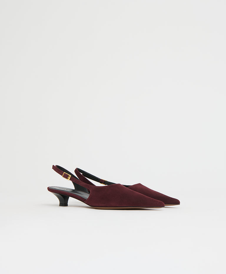 Anna Slingback - Plum Suede