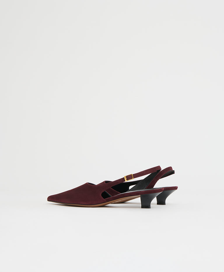 Anna Slingback - Plum Suede
