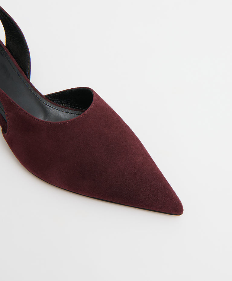 Anna Slingback - Plum Suede