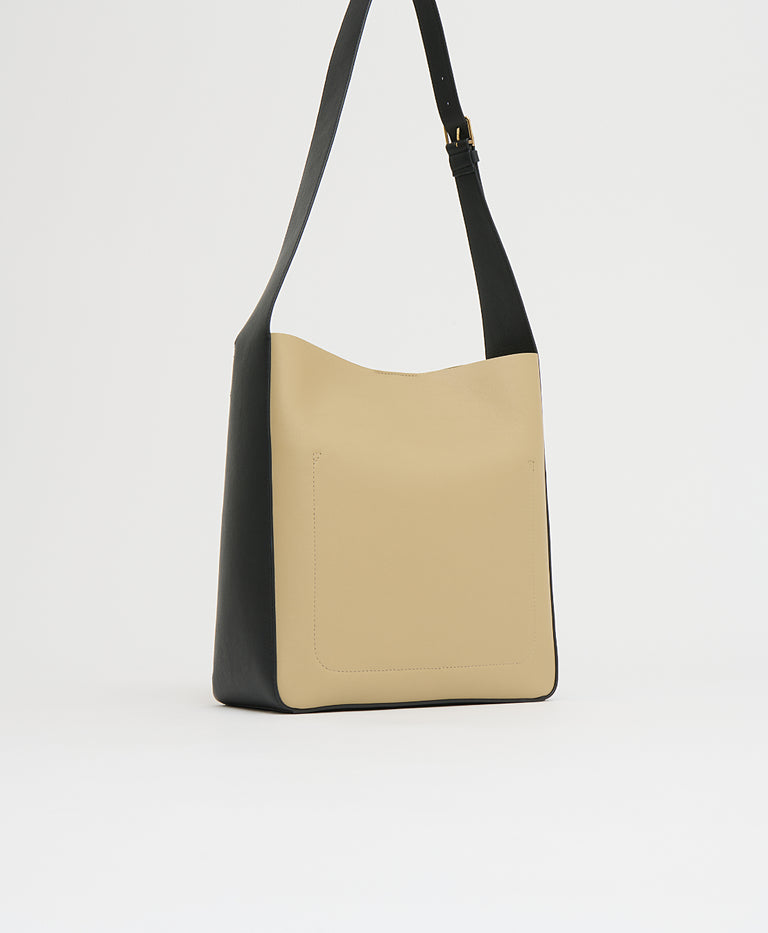 Box Tote - Khaki/Black