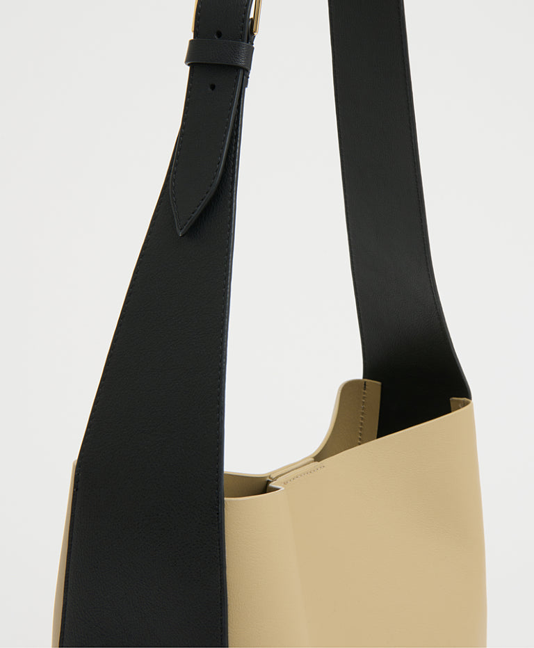 Box Tote - Khaki/Black