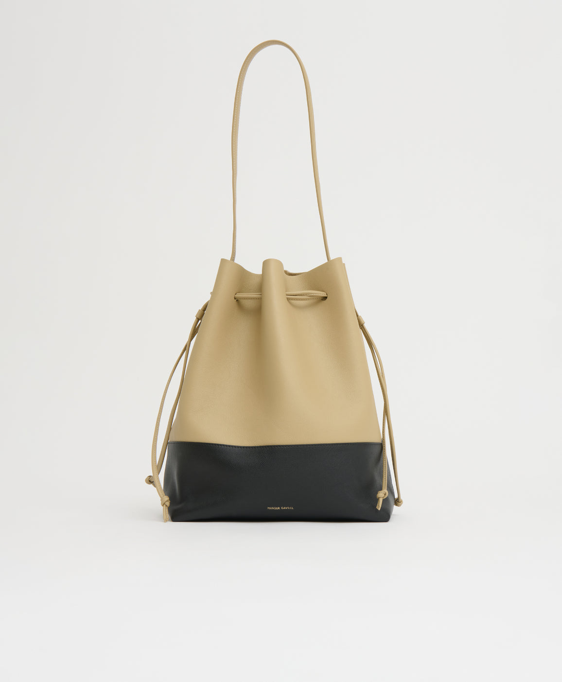 Drawstring Cabas - Khaki/Black