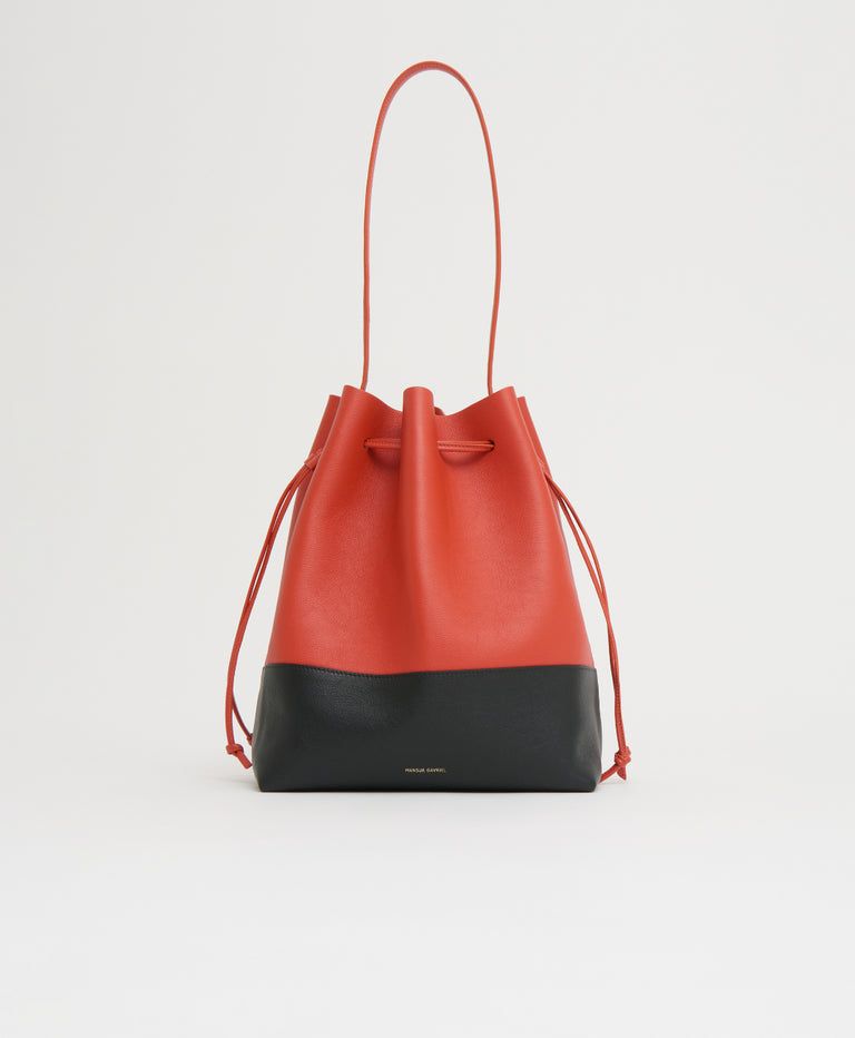Drawstring Cabas - Pomodoro/Black