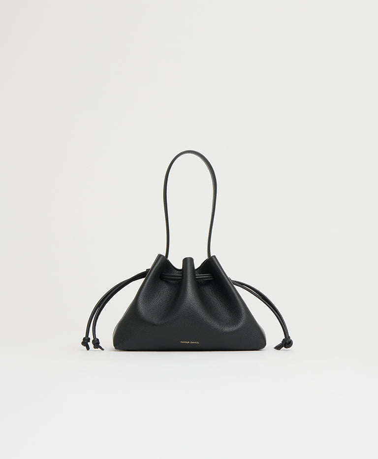 Drawstring Pouchette - Black