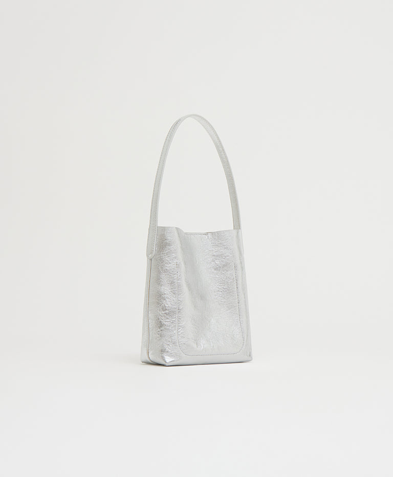 Mini Everyday Cabas - Crinkle Silver