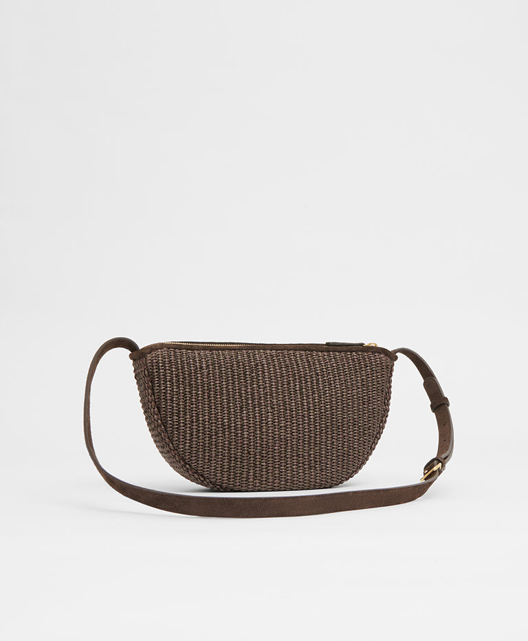 Moon Sling - Ebony Raffia/Ebony Suede
