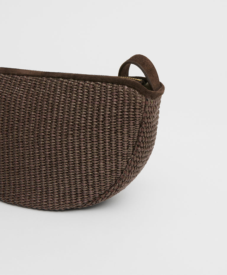 Moon Sling - Ebony Raffia/Ebony Suede