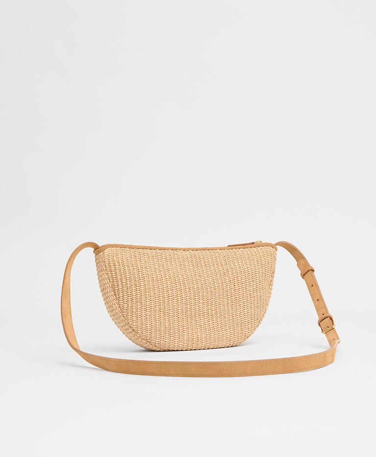 Moon Sling - Natural Raffia/Budino Suede