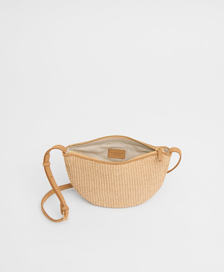 Moon Sling - Natural Raffia/Budino Suede