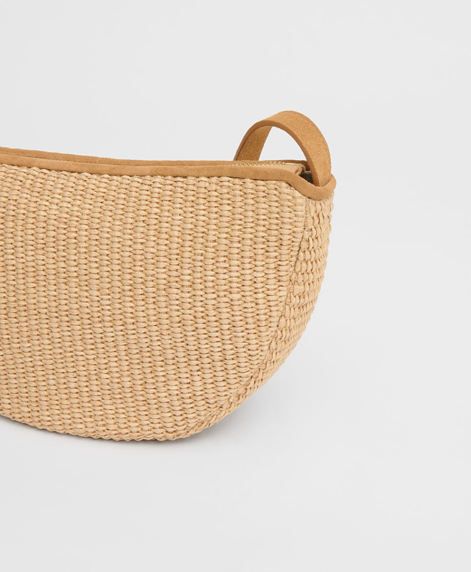 【美品】miri sling （moon） Moon Sling - Natural Raffia/Budino Suede