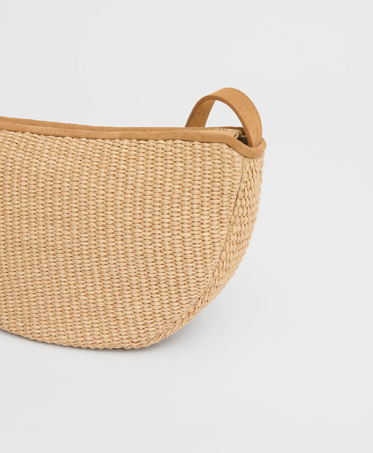 Moon Sling - Natural Raffia/Budino Suede