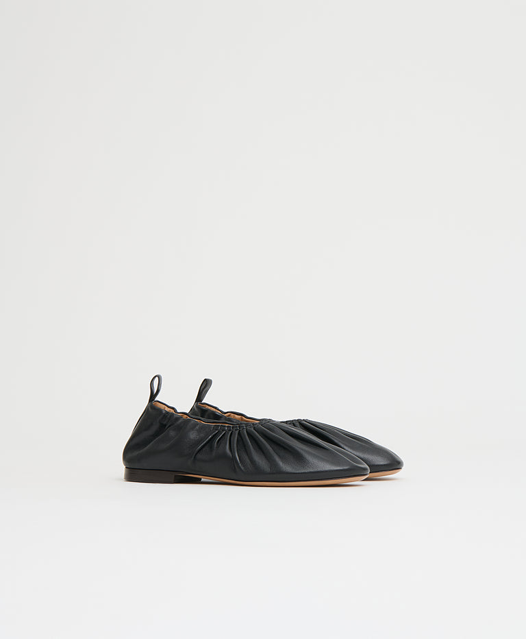 Ruched Ballerina - Black