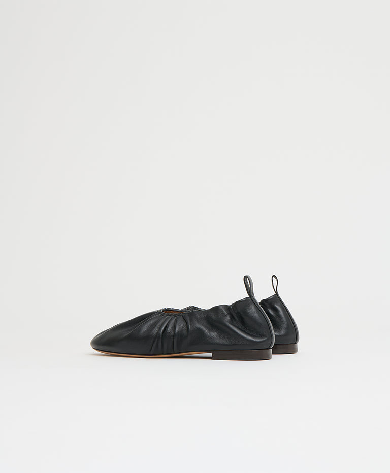 Ruched Ballerina - Black