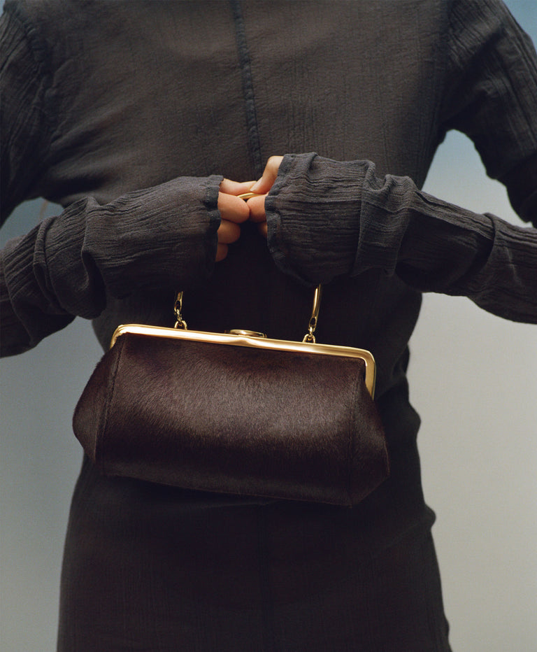 Pina Evening Bag - Plum Ponyhair