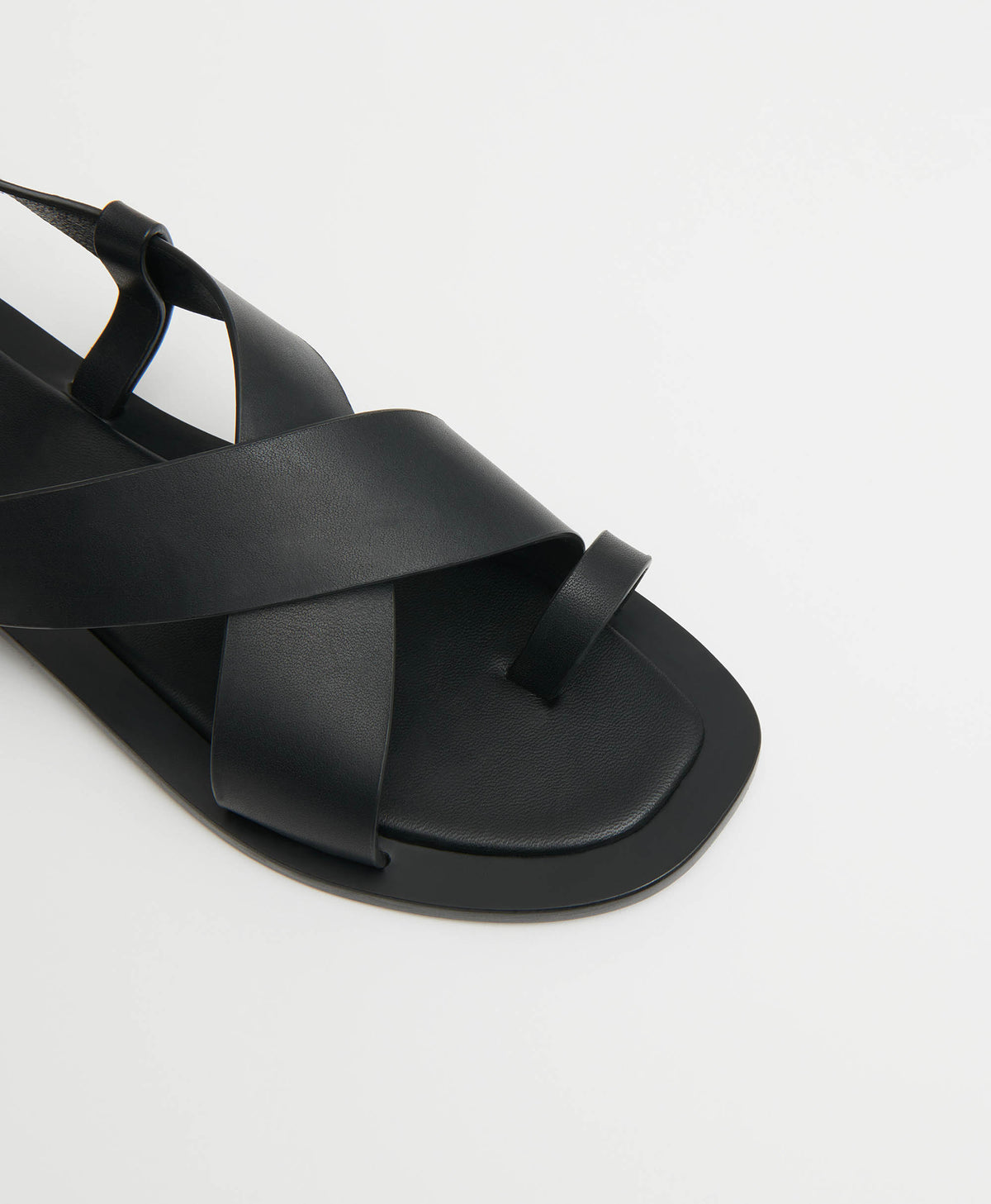 Ankle Strap Sandal  -  Black