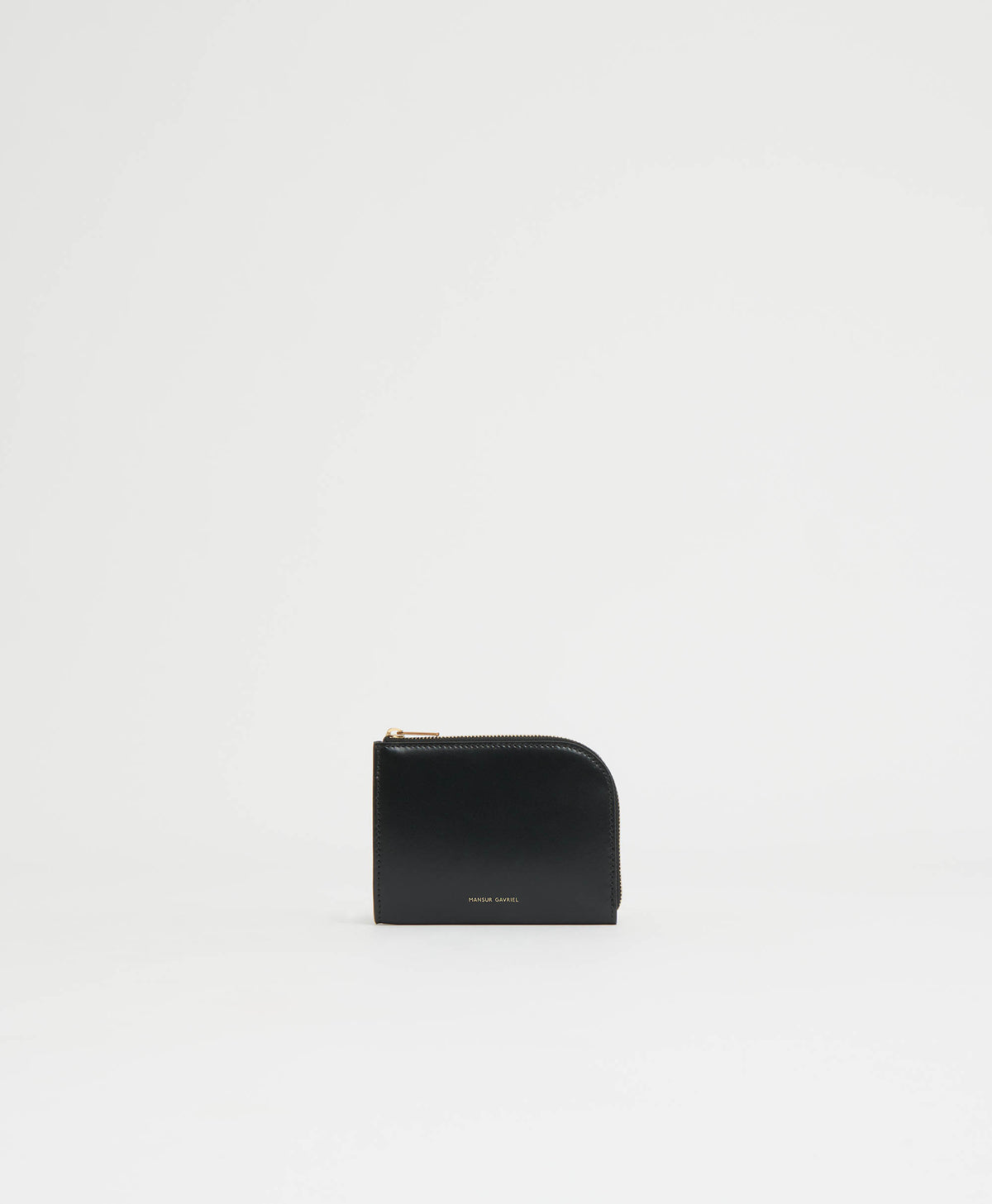 Compact Zip Wallet  -  Black/Caramel