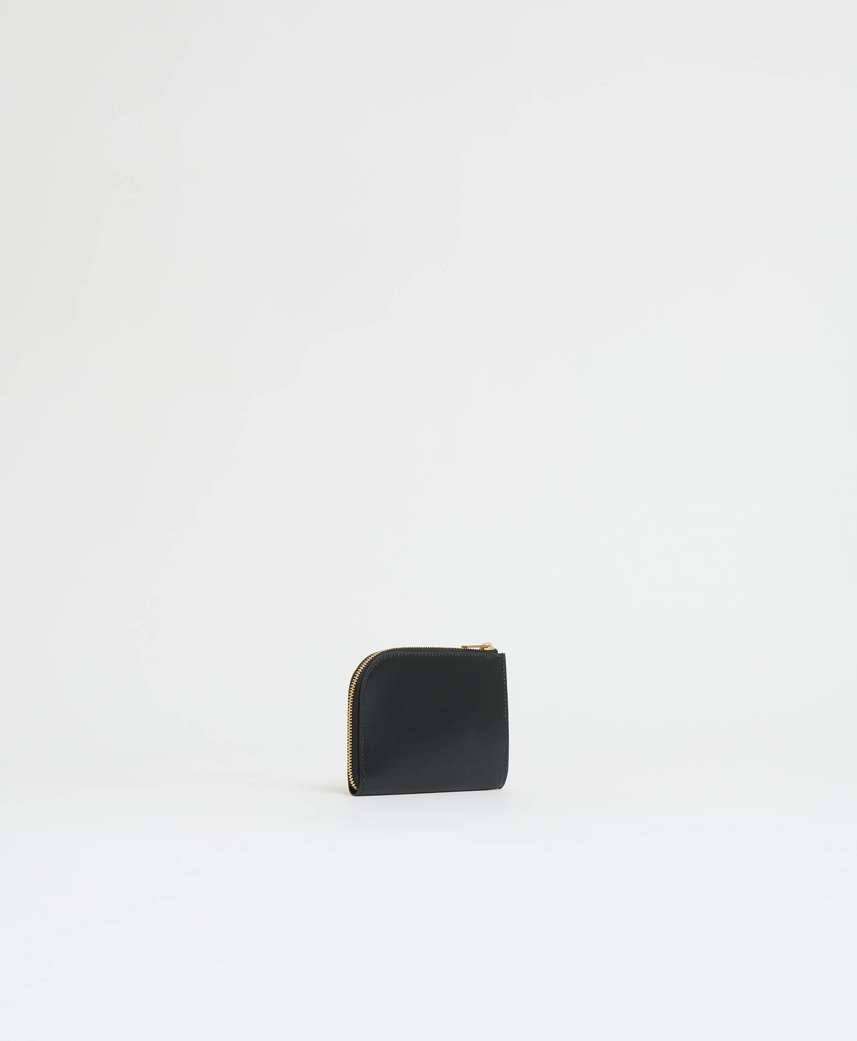 Compact Zip Wallet  -  Black/Caramel