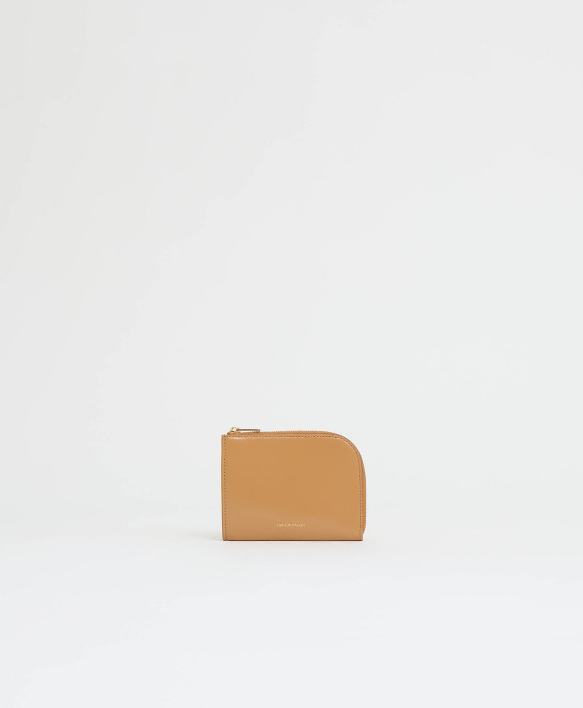 Compact Zip Wallet  -  Caramel/Black
