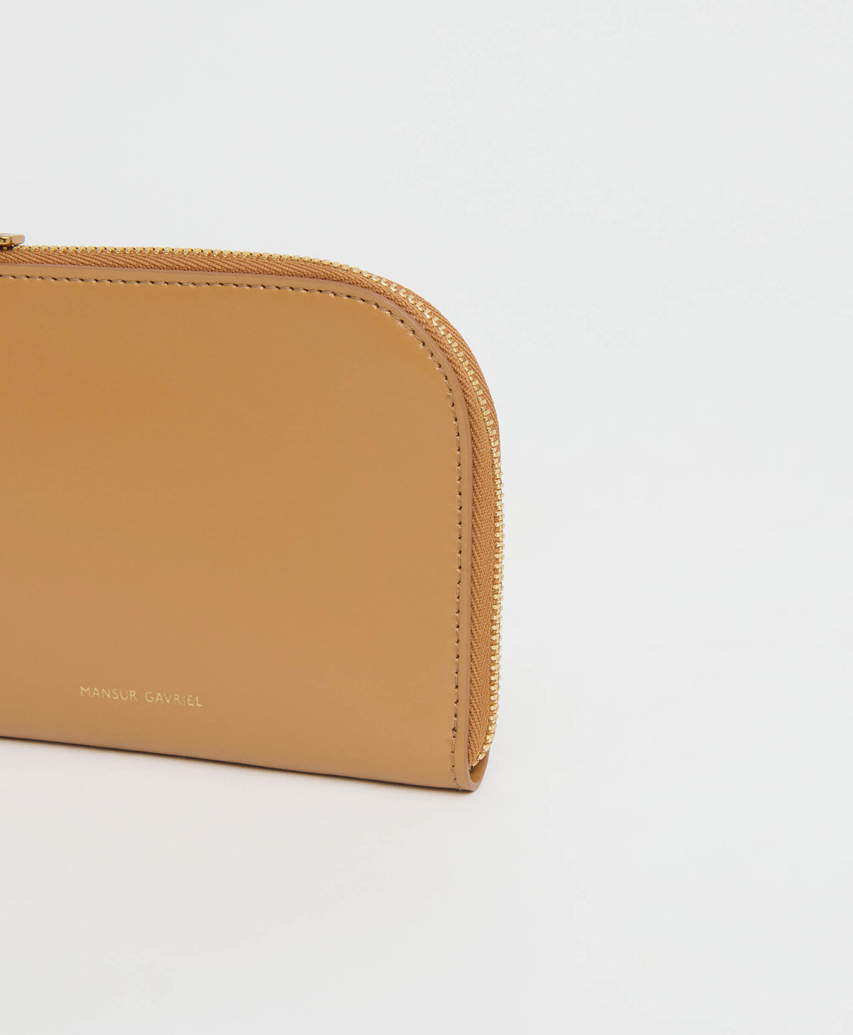 Compact Zip Wallet  -  Caramel/Black