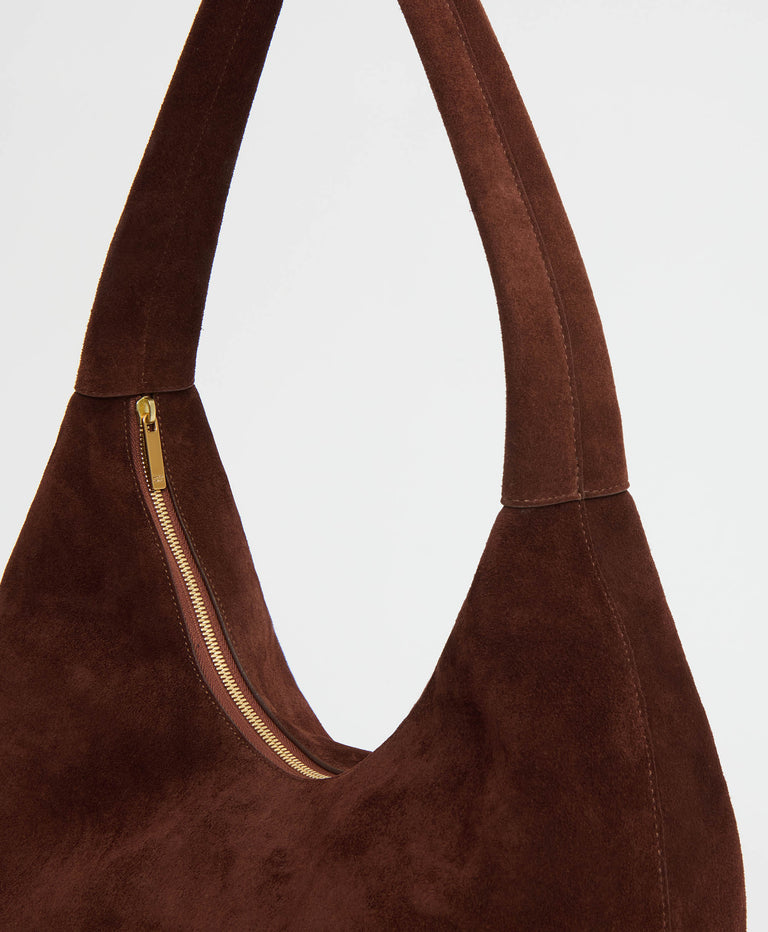 Maxi Candy Hobo  -  Chocolate Suede