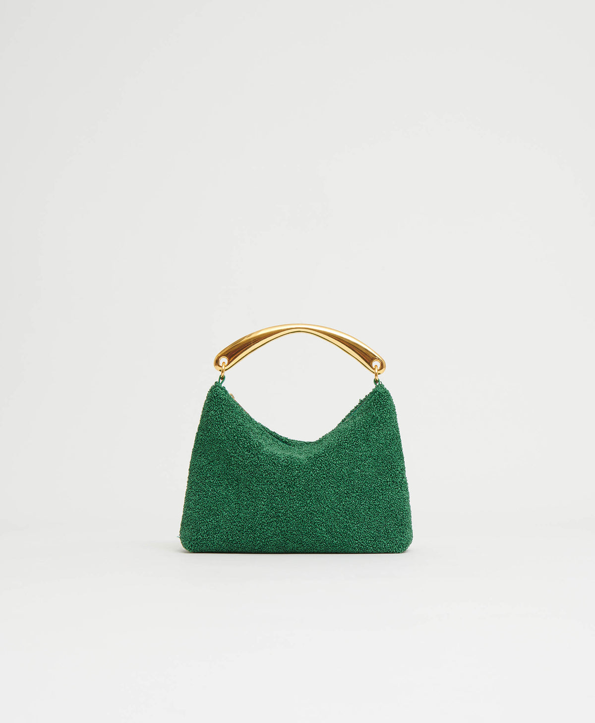 Metal Handle Hera  -  Leaf Textured Raffia