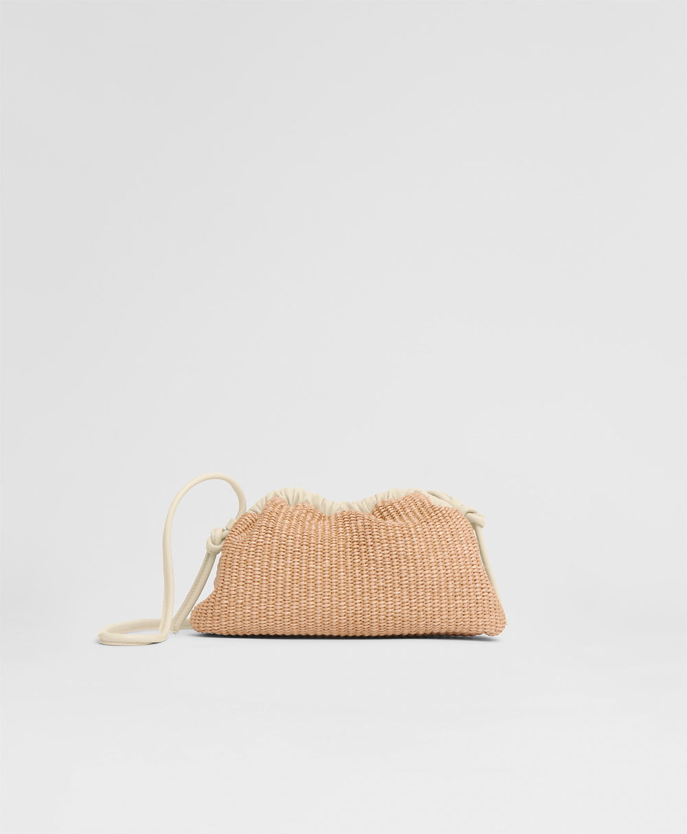 Mini Cloud Clutch  -  Natural/Jasmine Raffia