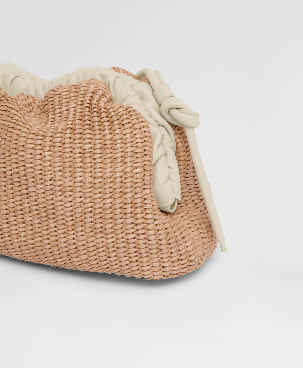 Mini Cloud Clutch  -  Natural/Jasmine Raffia