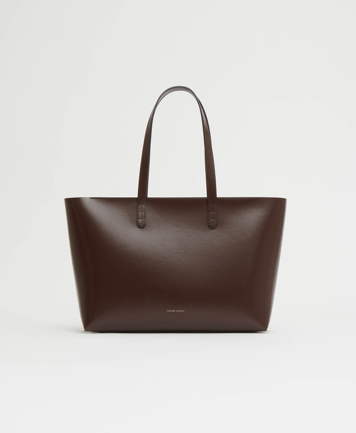 Small Zip Tote  -  Chocolate/Warm Grey
