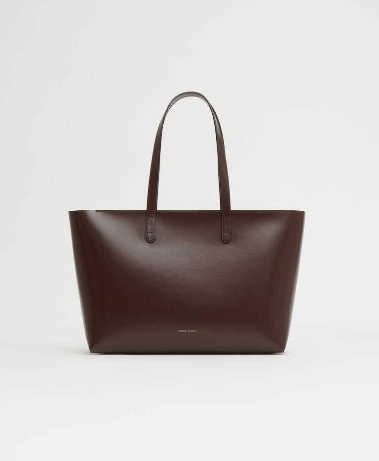 Small Zip Tote  -  Chocolate/Warm Grey