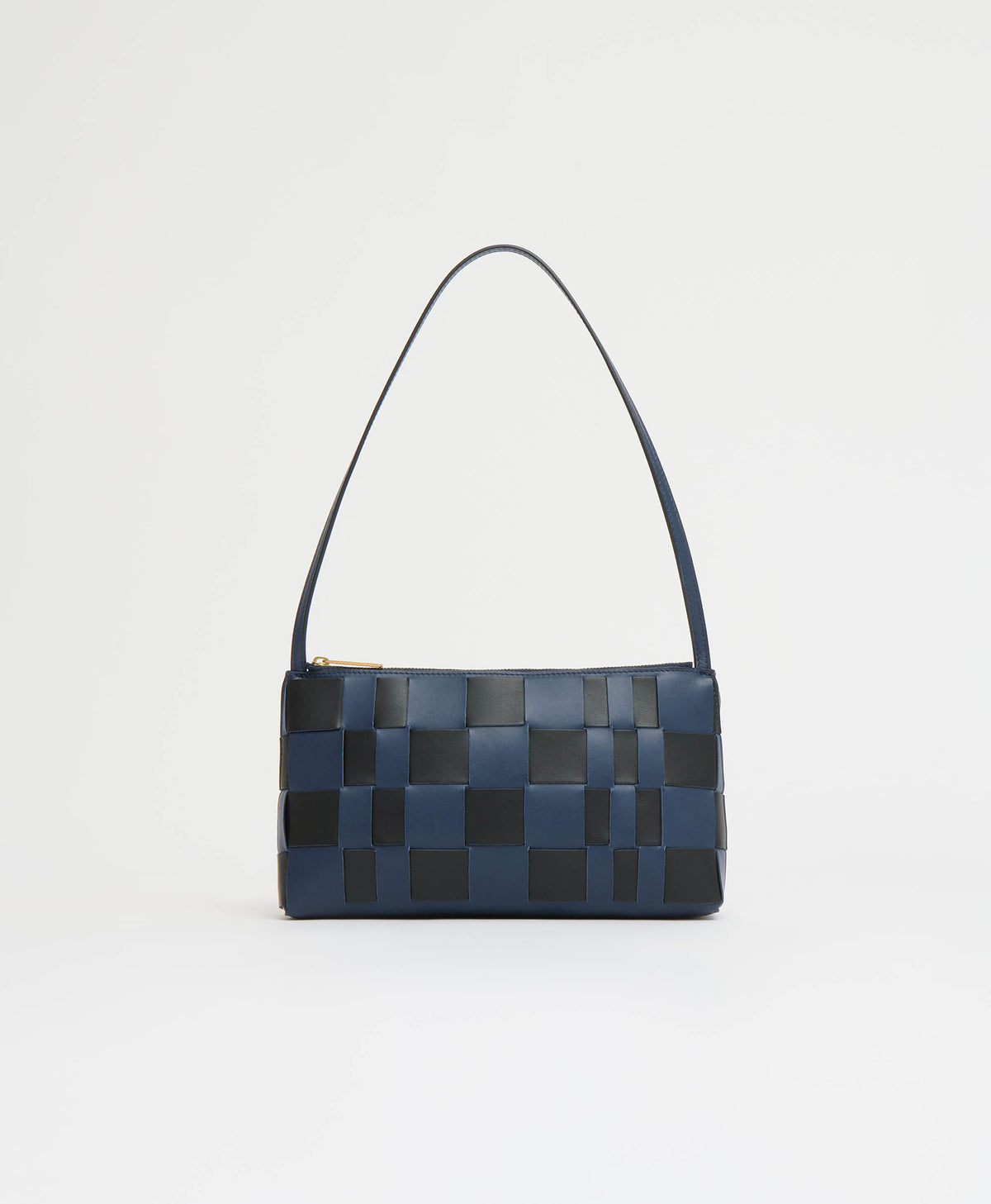 Woven Gaia Shoulder Bag - Blue/Black