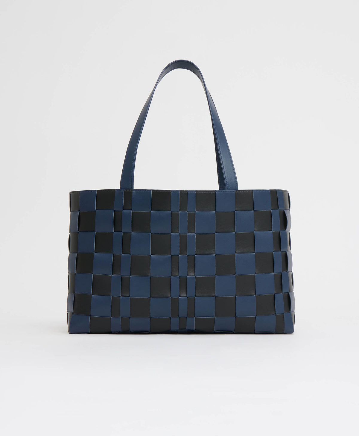 Woven Tote - Blue/Black