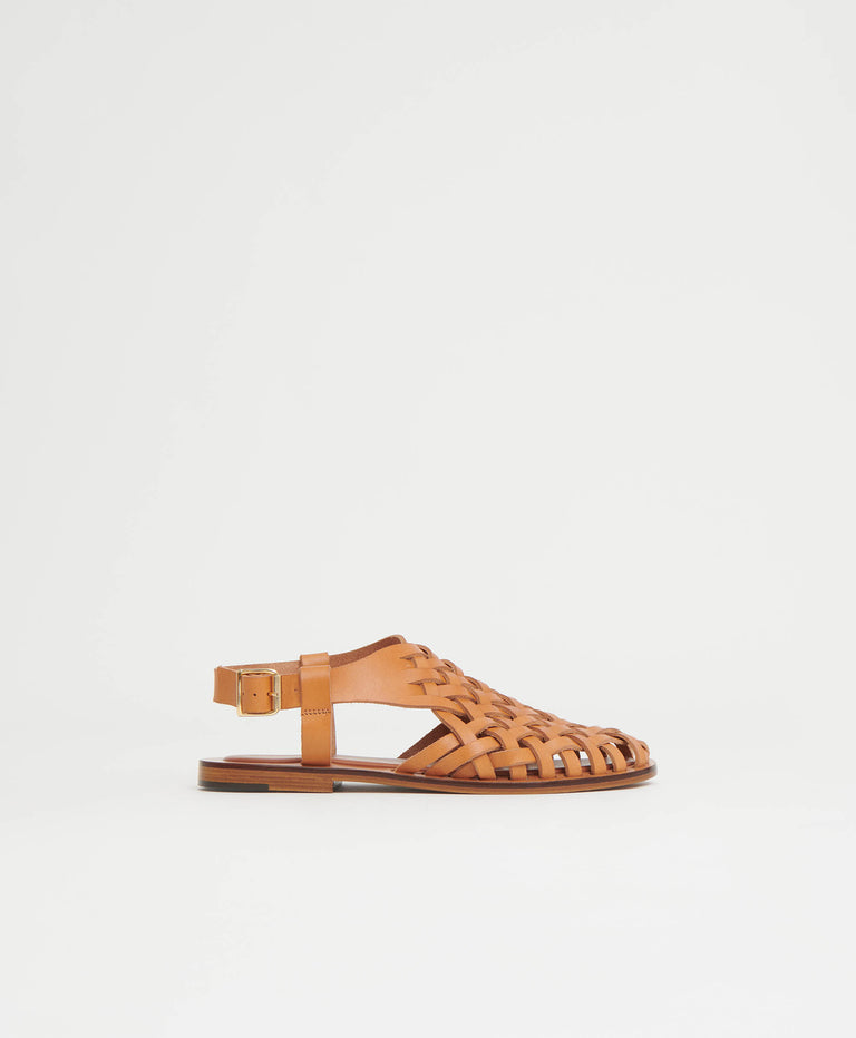 Woven Sandal - Cammello