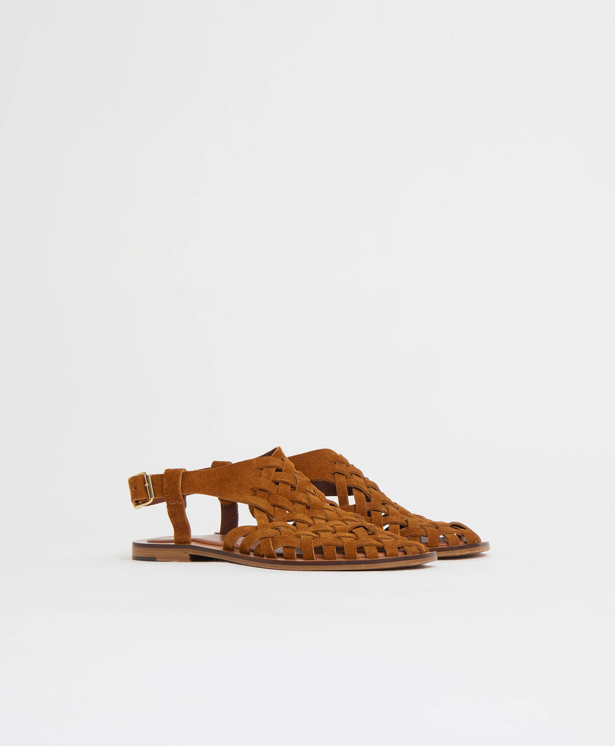 Woven Sandal  -  Saddle Suede
