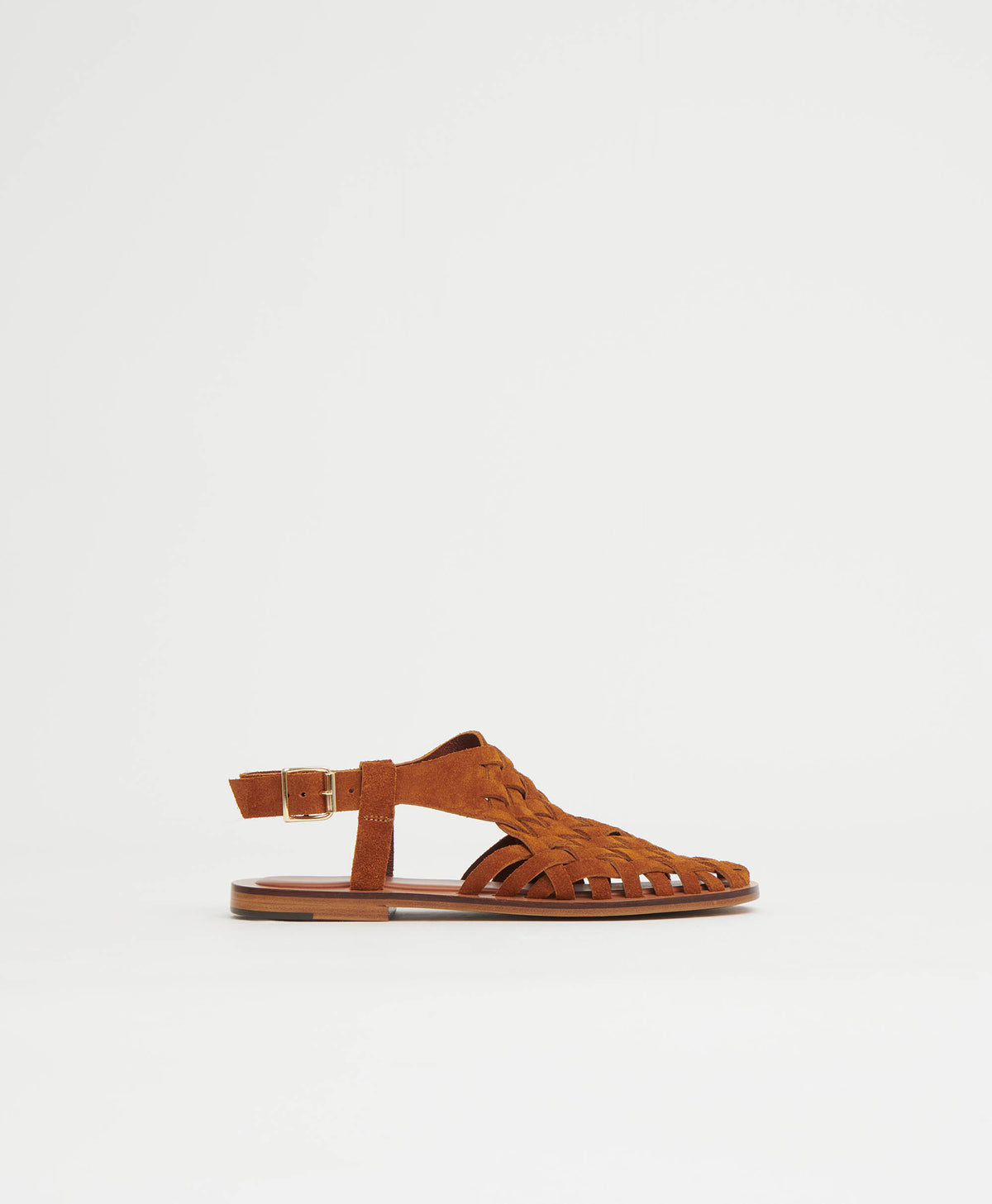 Woven Sandal  -  Saddle Suede