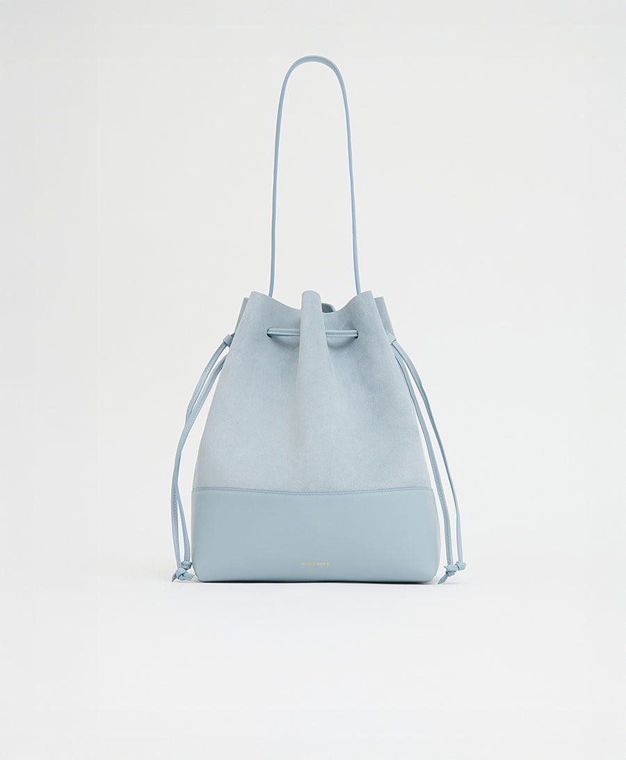 Drawstring Cabas - Baby Blue Suede/Baby Blue view 1