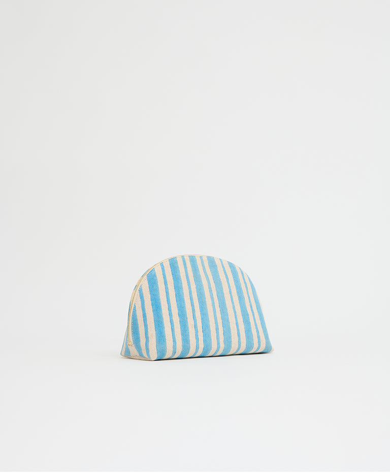 Limited Edition Bellezza Pouch - Baby Blue Stripe