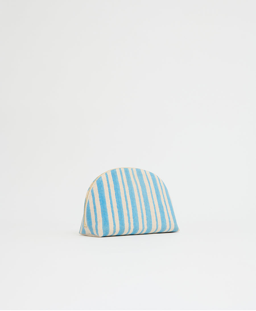 Limited Edition Bellezza Pouch - Baby Blue Stripe view 2
