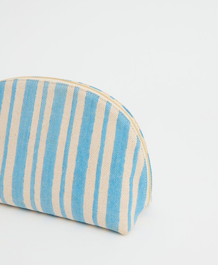 Limited Edition Bellezza Pouch - Baby Blue Stripe