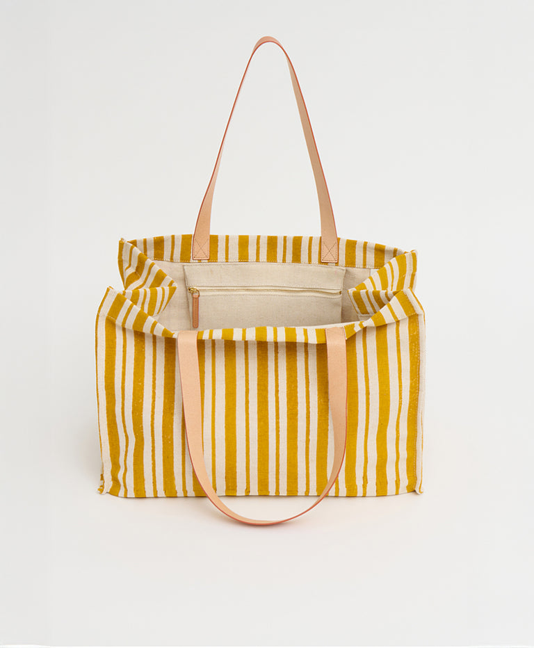 Limited Edition Pascucci Riga Tote - Yellow Stripe
