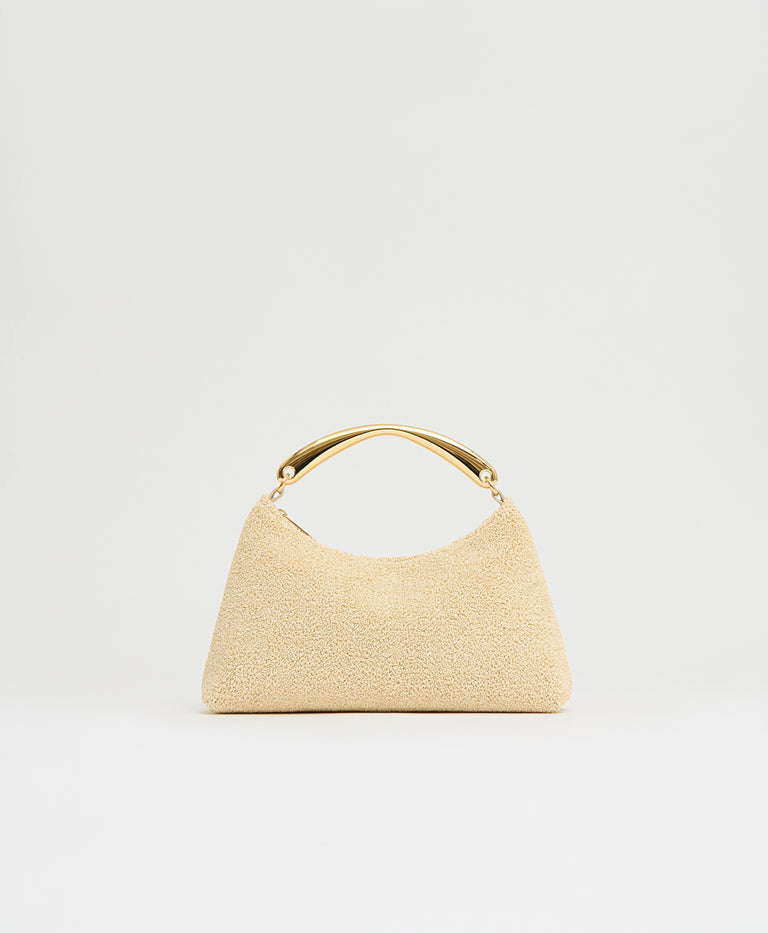 Metal Handle Rhea - Jasmine Textured Raffia