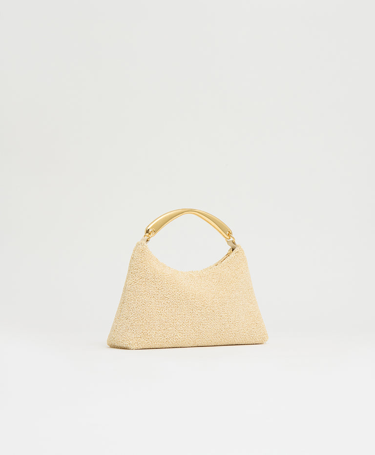 Metal Handle Rhea - Jasmine Textured Raffia