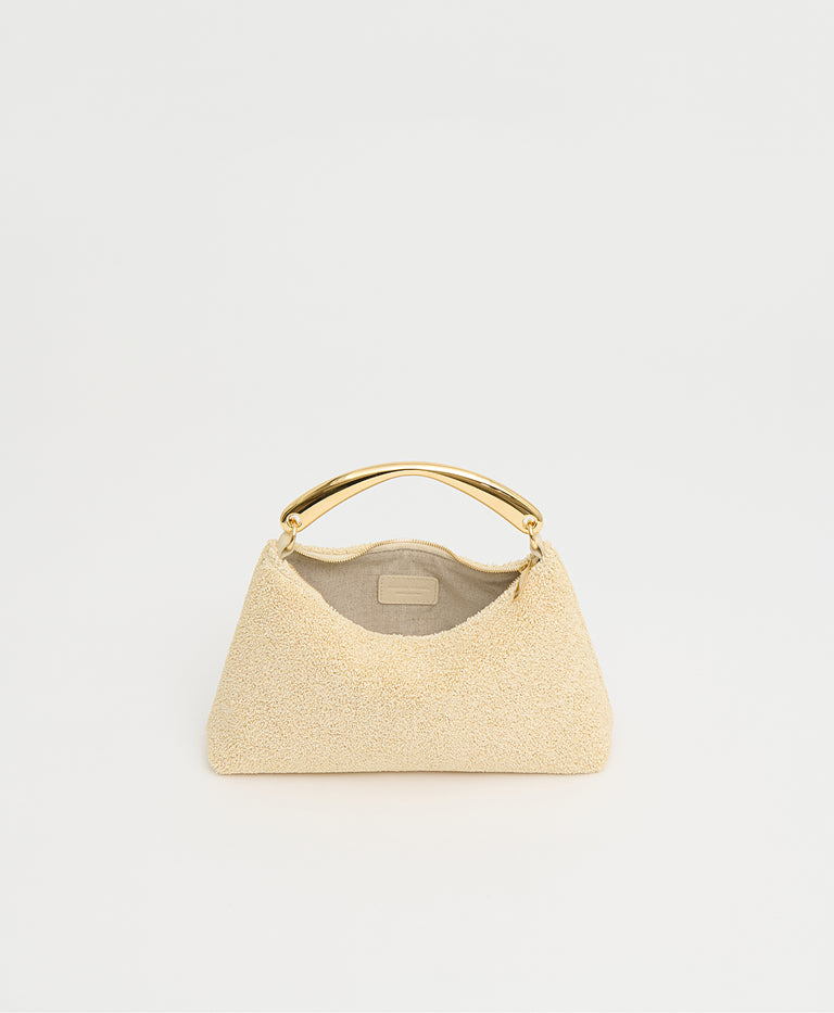 Metal Handle Rhea - Jasmine Textured Raffia