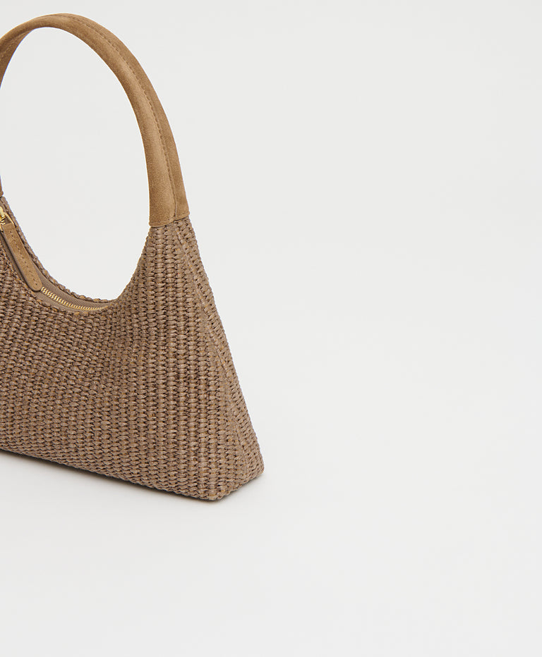 Mini Candy Bag - Anise Raffia/Anise Suede