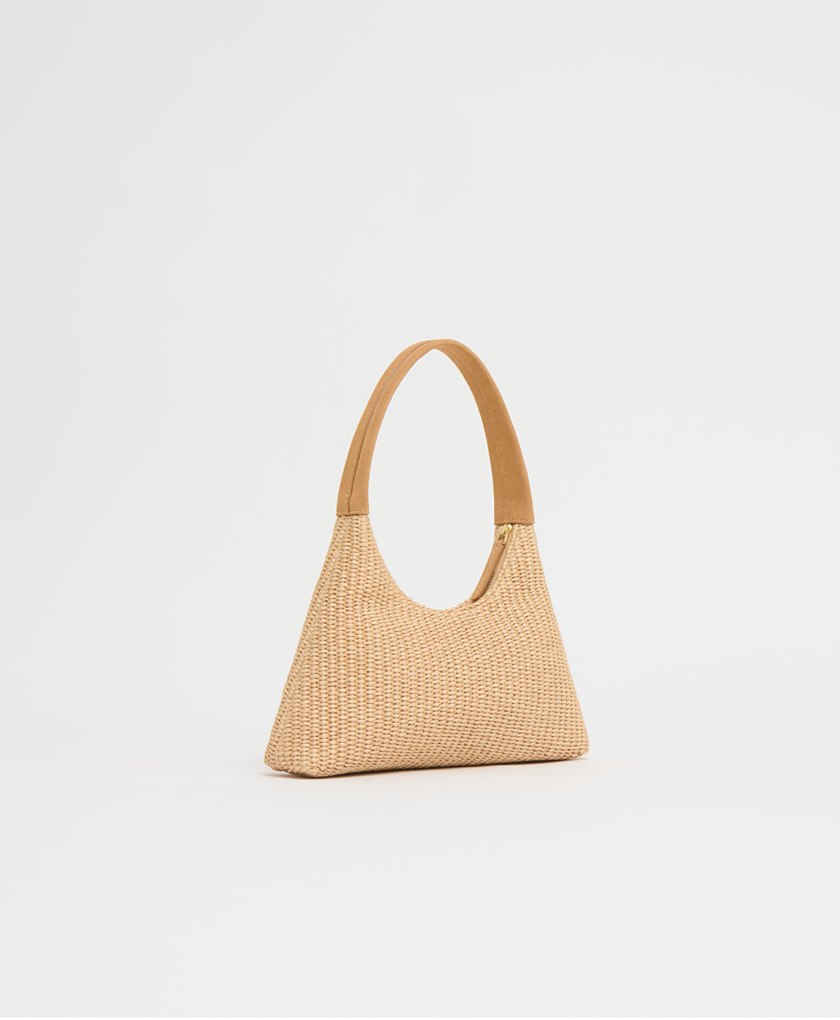 Mini Candy Bag - Natural Raffia/Budino Suede view 2