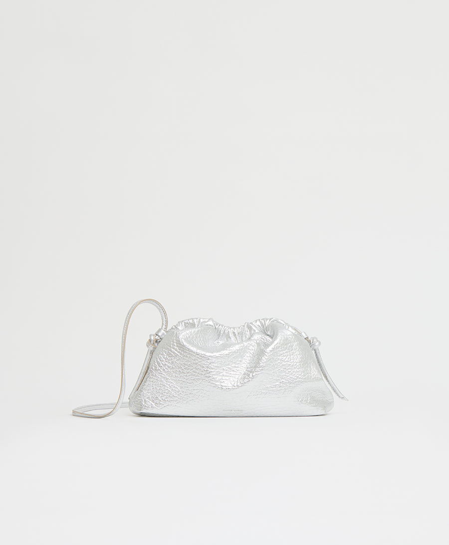 Mini Cloud Clutch - Tumbled Silver view 1
