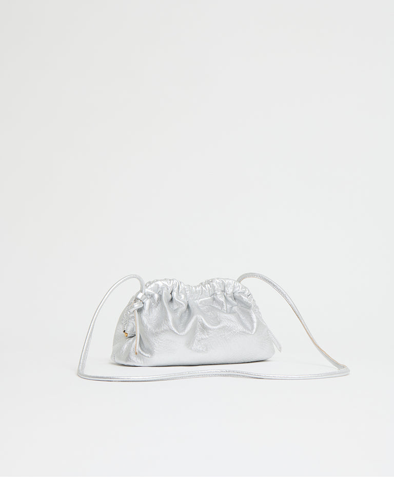 Mini Cloud Clutch - Tumbled Silver