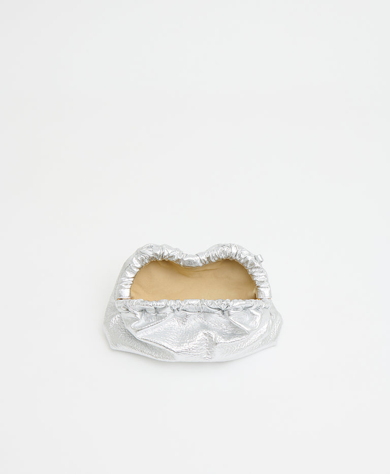 Mini Cloud Clutch - Tumbled Silver