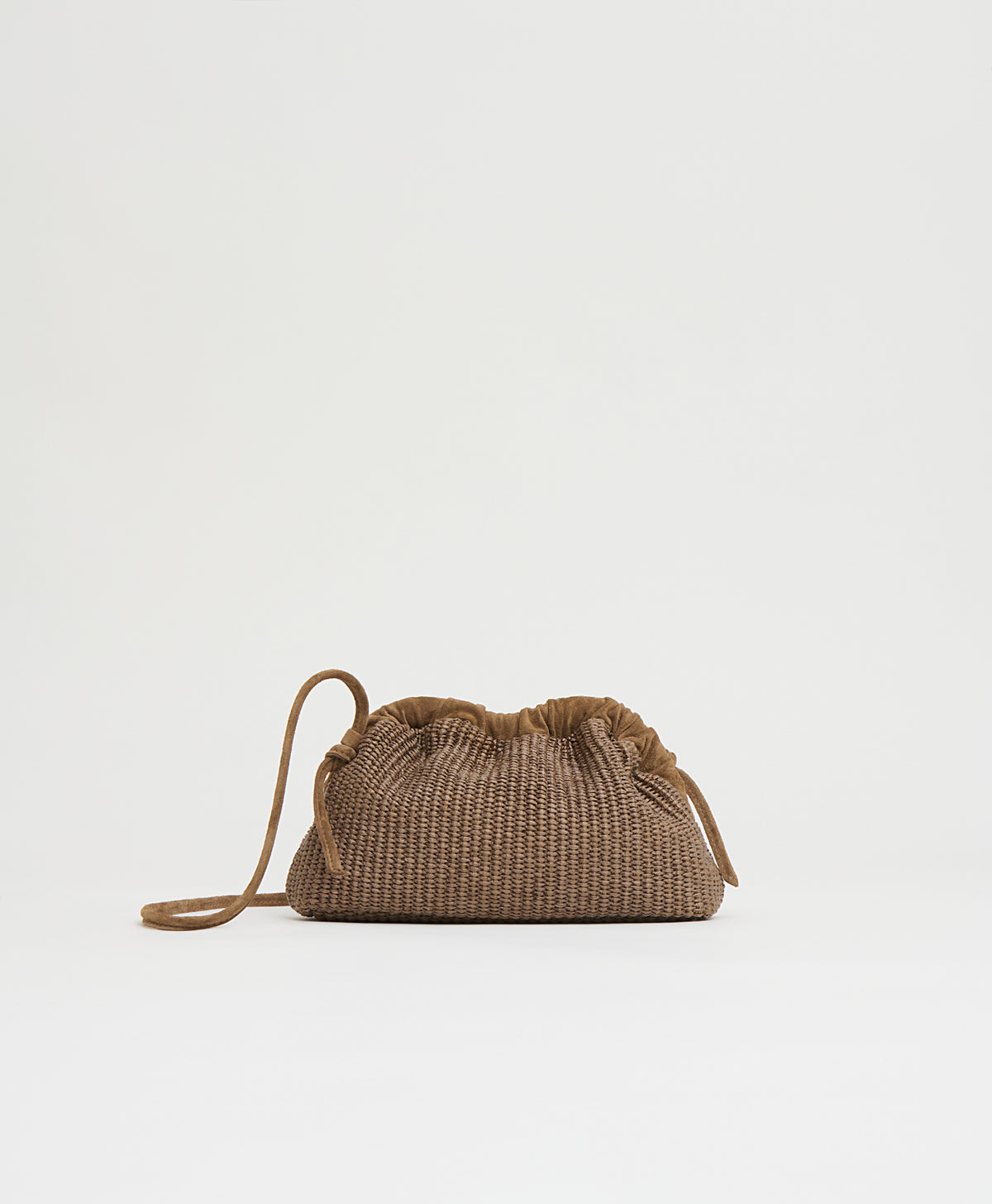 Mini Cloud Clutch - Anise Raffia/Anise Suede view 1