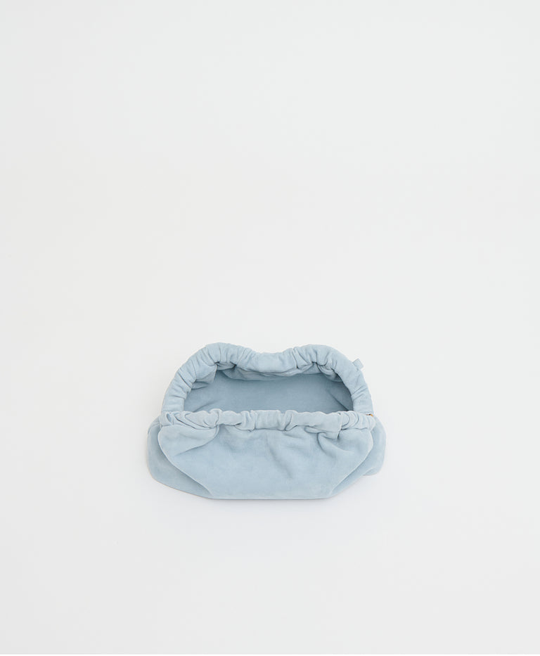 Mini Cloud Clutch - Baby Blue Suede